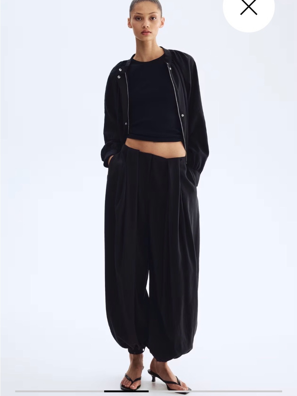 NWT H&M BALLOON-LEG MODAL PANTS Size 4 Sold Out Style